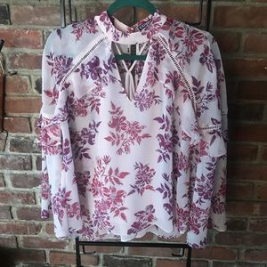 Express High Neck floral Blouse
